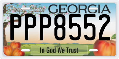 GA license plate PPP8552