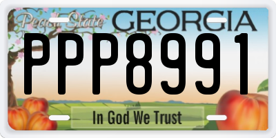 GA license plate PPP8991