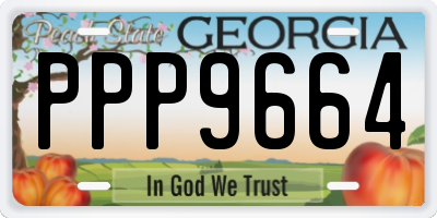GA license plate PPP9664