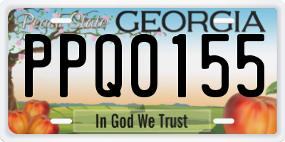 GA license plate PPQ0155