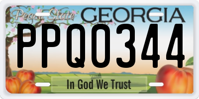 GA license plate PPQ0344
