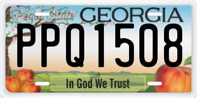GA license plate PPQ1508