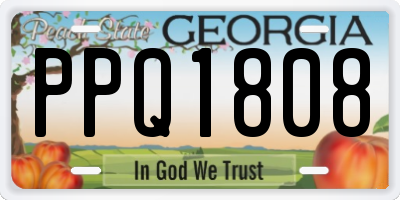 GA license plate PPQ1808