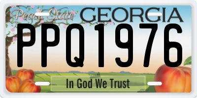 GA license plate PPQ1976