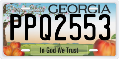 GA license plate PPQ2553