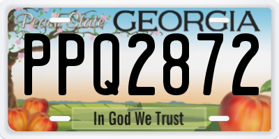 GA license plate PPQ2872