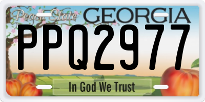 GA license plate PPQ2977