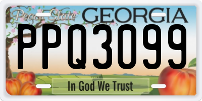 GA license plate PPQ3099