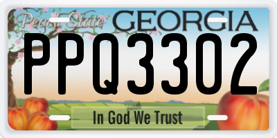 GA license plate PPQ3302