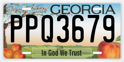 GA license plate PPQ3679