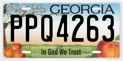 GA license plate PPQ4263