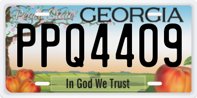 GA license plate PPQ4409