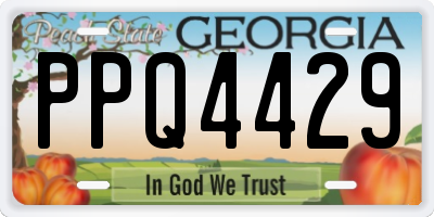 GA license plate PPQ4429