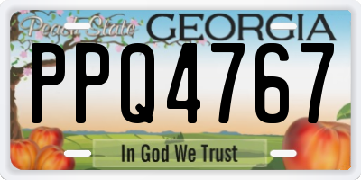 GA license plate PPQ4767