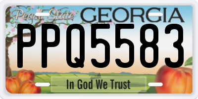 GA license plate PPQ5583