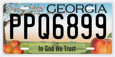 GA license plate PPQ6899