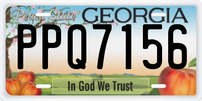 GA license plate PPQ7156