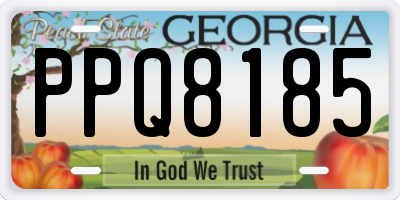 GA license plate PPQ8185