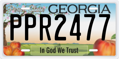 GA license plate PPR2477