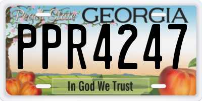 GA license plate PPR4247