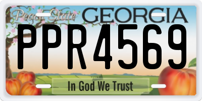 GA license plate PPR4569