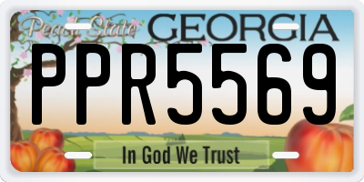 GA license plate PPR5569