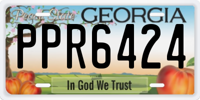 GA license plate PPR6424