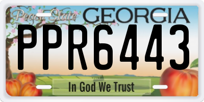 GA license plate PPR6443