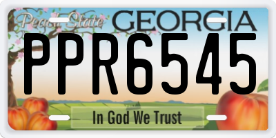 GA license plate PPR6545