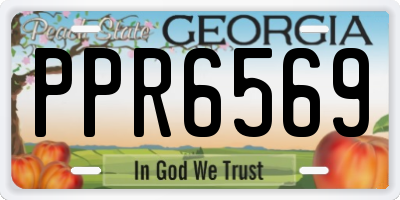 GA license plate PPR6569