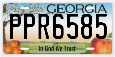 GA license plate PPR6585