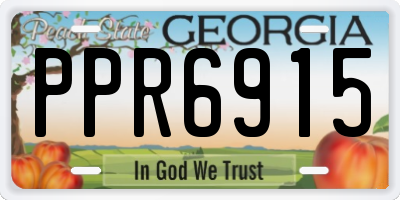 GA license plate PPR6915