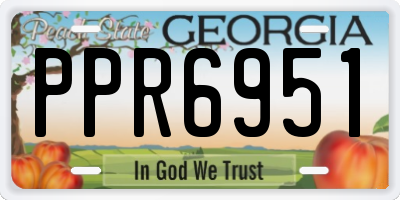 GA license plate PPR6951