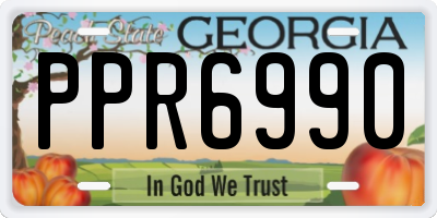 GA license plate PPR6990