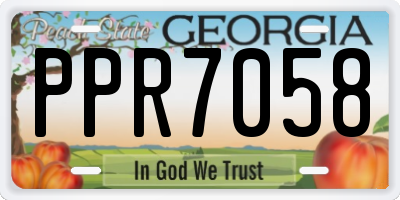 GA license plate PPR7058