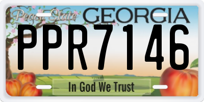 GA license plate PPR7146