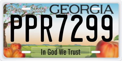 GA license plate PPR7299