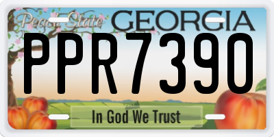 GA license plate PPR7390