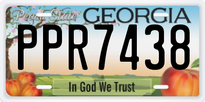 GA license plate PPR7438