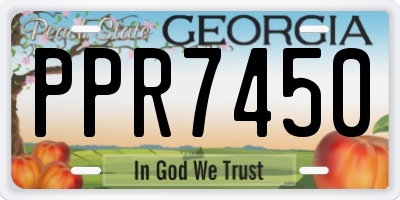 GA license plate PPR7450