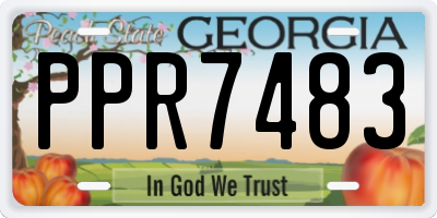 GA license plate PPR7483