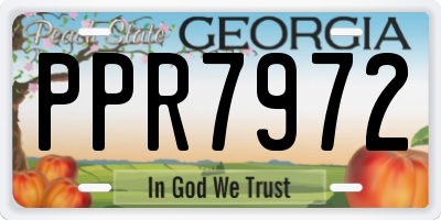 GA license plate PPR7972