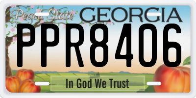 GA license plate PPR8406