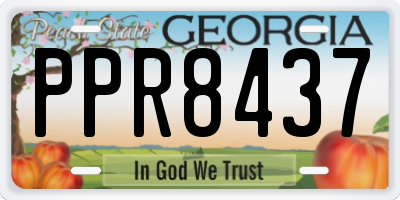 GA license plate PPR8437