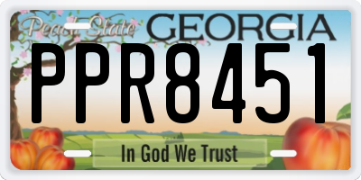 GA license plate PPR8451