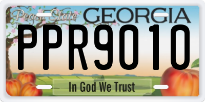 GA license plate PPR9010