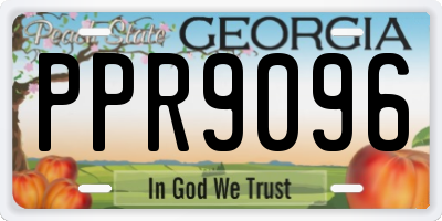 GA license plate PPR9096