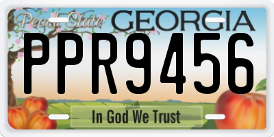 GA license plate PPR9456