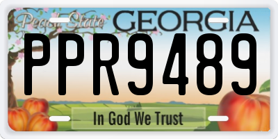 GA license plate PPR9489