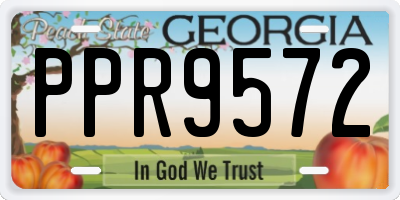 GA license plate PPR9572